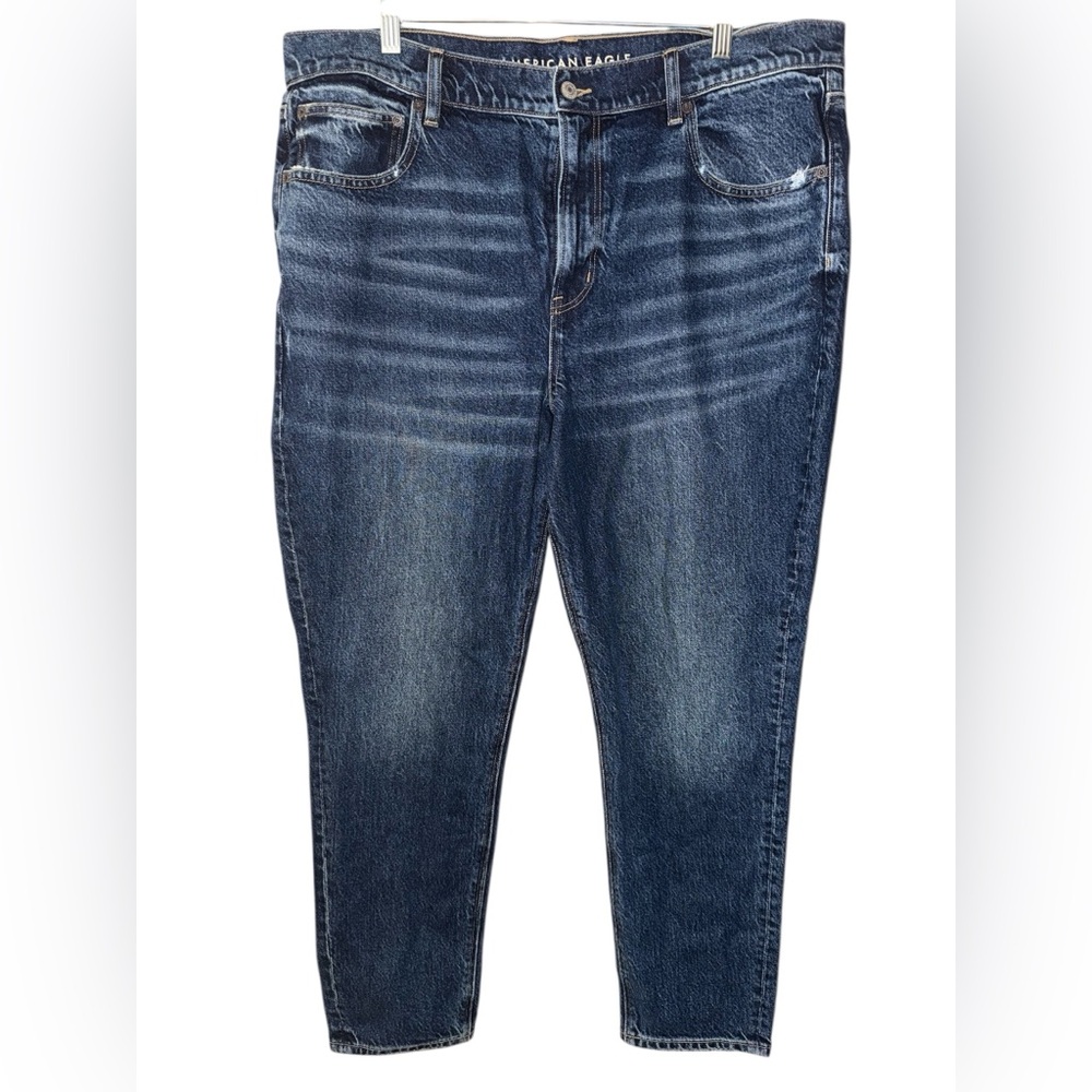 American Eagle Outfitters Women’s Dark Blue High-Rise Jeans